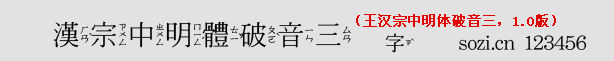 王漢宗中明體破音三