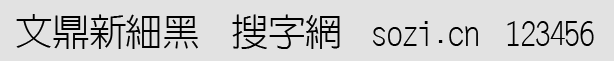 文鼎新細(xì)黑