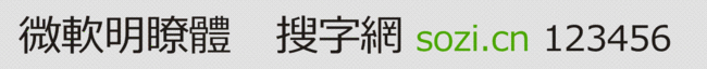 微軟明瞭體(meiryo)