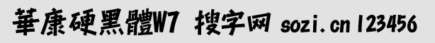 華康硬黑體繁W7