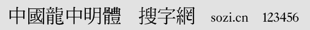 中國龍中明體