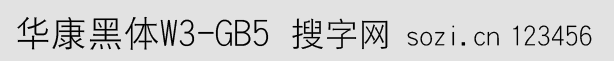 華康黑體W3-GB5