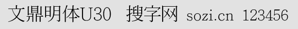 文鼎細(xì)明體(文鼎明體U30)