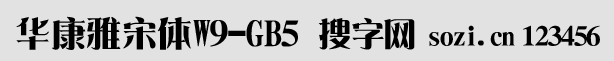 華康雅宋體W9-GB5
