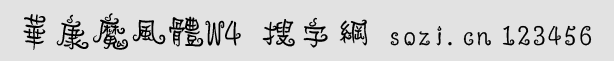 華康魔風體W4