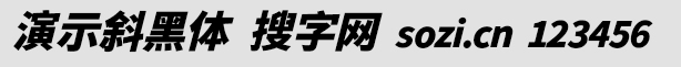演示斜黑體