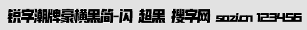 銳字潮牌豪橫黑簡-閃 超黑