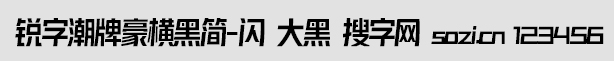 銳字潮牌豪橫黑簡-閃 大黑