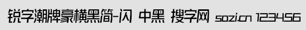 銳字潮牌豪橫黑簡-閃 中黑