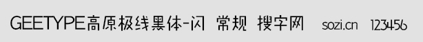 GEETYPE高原極線黑體-閃 常規(guī)