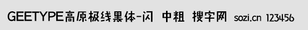 GEETYPE高原極線黑體-閃 中粗