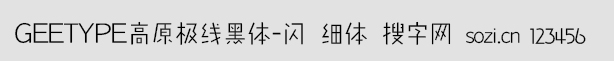 GEETYPE高原極線黑體-閃 細(xì)體