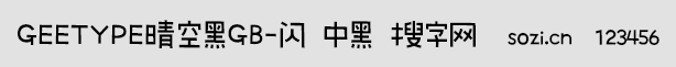GEETYPE晴空黑GB-閃 中黑