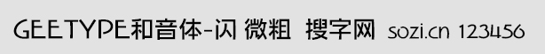 GEETYPE和音體-閃 微粗