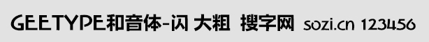 GEETYPE和音體-閃 大粗