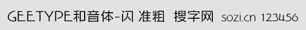 GEETYPE和音體-閃 準(zhǔn)粗