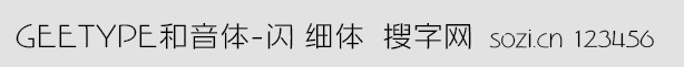 GEETYPE和音體-閃 細(xì)體