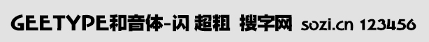 GEETYPE和音體-閃 超粗