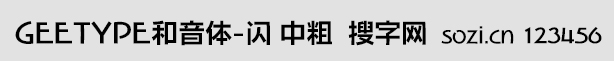 GEETYPE和音體-閃 中粗