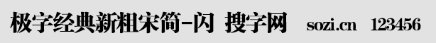 極字經(jīng)典新粗宋簡-閃