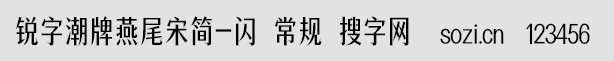 銳字潮牌燕尾宋簡(jiǎn)-閃 常規(guī)